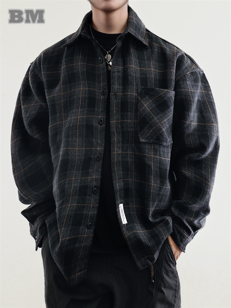 Mens Flannel Shirts American V - Flannel Shirt Lined 评论和价格