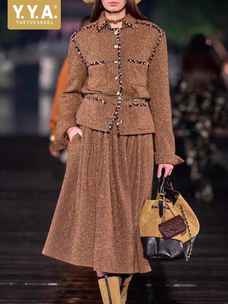 Female Elegant Turndown Collar - Wool Coat Peacoat 评论和价格