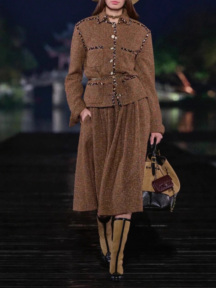 Female Elegant Turndown Collar - Wool Coat Peacoat 评论和价格